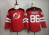 Women Devils 86 Jack Hughes Red Adidas Jersey,baseball caps,new era cap wholesale,wholesale hats